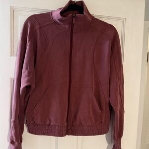 Lululemon brushed softstreme funnel-neck zip up